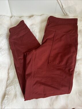 Red fleece lined joggers